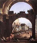 Bernardo Bellotto Capriccio of the Capitol painting